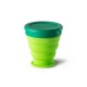 Copo de viagem em silicone com tampa em PP (240 mL) com logotipo