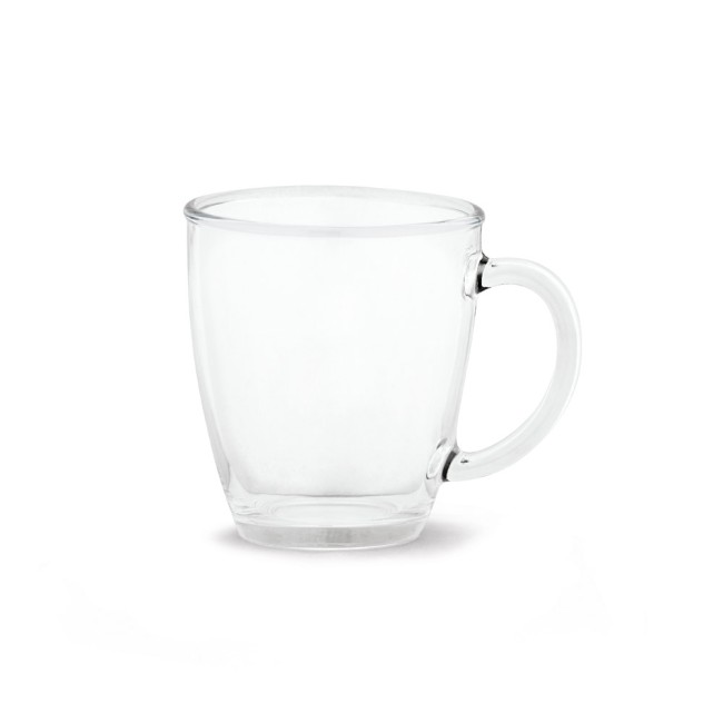 Caneca em vidro (390 mL) com logotipo