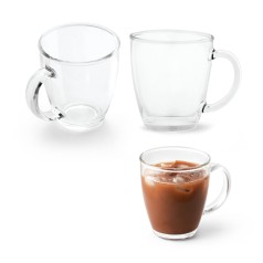 Caneca em vidro (390 mL) com logotipo