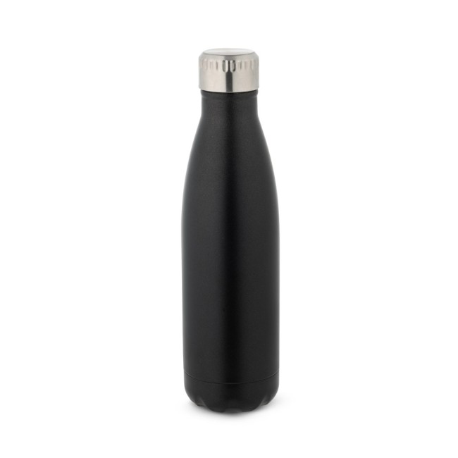 Garrafa térmica em aço inox de parede dupla isolada a vácuo (500 mL) com logotipo
