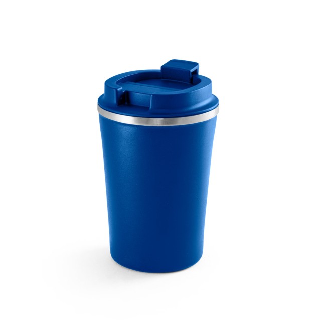 Copo de viagem térmico em aço inox e PP, de parede dupla isolada a vácuo (470 mL) personalizado
