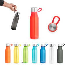 Squeeze em PET 100% reciclado com alça de silicone (590 mL) brinde