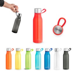 Squeeze em PET 100% reciclado com alça de silicone (590 mL) brinde