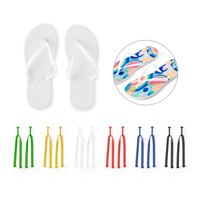 Chinelos com sola totalmente personalizável em sublimação personalizado