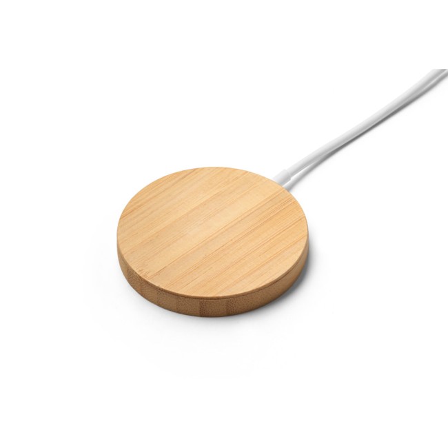 Carregador magnético por indução super-rápido em bambu (15 W) brinde