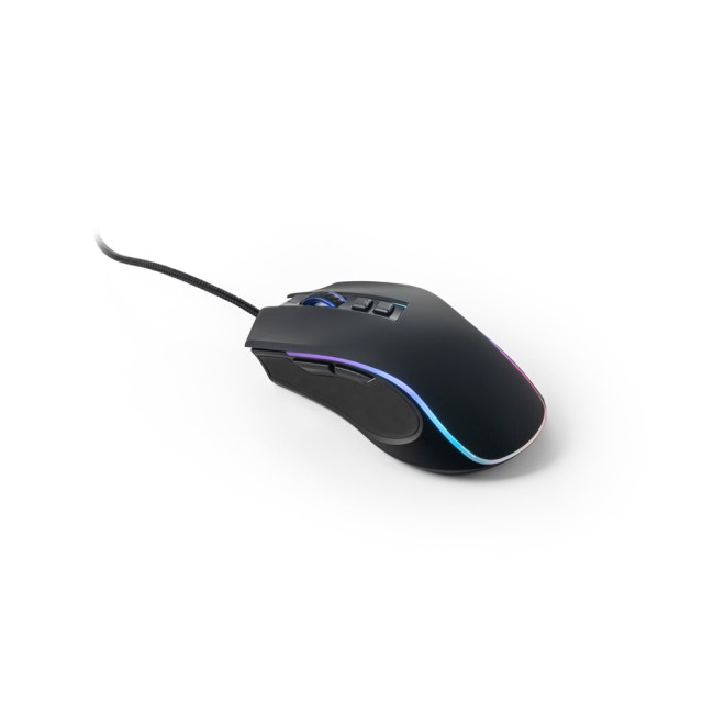 Mouse para jogos em ABS com acabamento em borracha corporativo