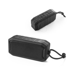 Caixa de som portátil à prova de água (IPX7) com autonomia de 9h (1'200 mAh), em ABS 100% reciclado personalizado