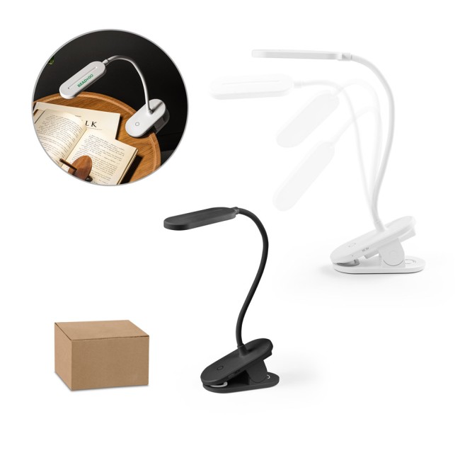 Luminária de mesa portátil em ABS 65% reciclado com 140 lumen brinde