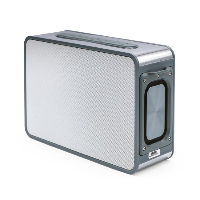 Caixa de som com microfone e autonomia de 7h (5'200 mAh), em ABS 100% reciclado brinde