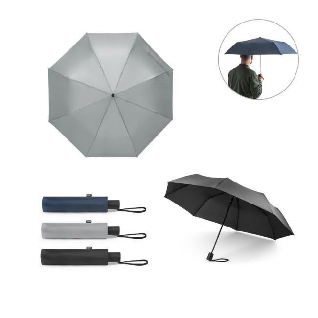 Guarda-chuva, dobrável, em poliéster 100% reciclado com abertura automática personalizado