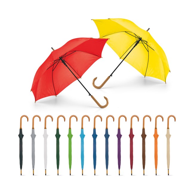 Guarda-chuva em poliéster 190T com abertura automática com logotipo
