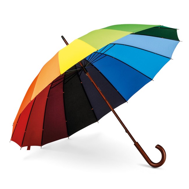 Guarda-chuva arco-íris em poliéster pongee 190T personalizado