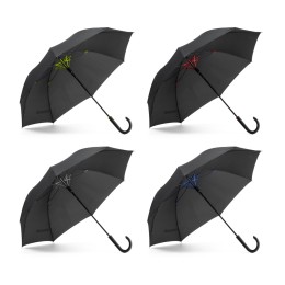 Guarda-chuva em pongee 190T com abertura automática brinde