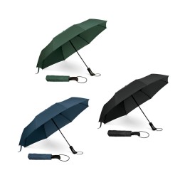 Guarda-chuva, dobrável, em 190T pongee com abertura e fecho automático corporativo