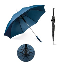 Guarda-chuva em 190T pongee com varetas em fibra de vidro com logotipo