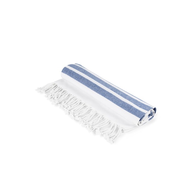 Toalha de praia em algodão 70% reciclado e poliéster 30% reciclado (180 g/m²) promocional