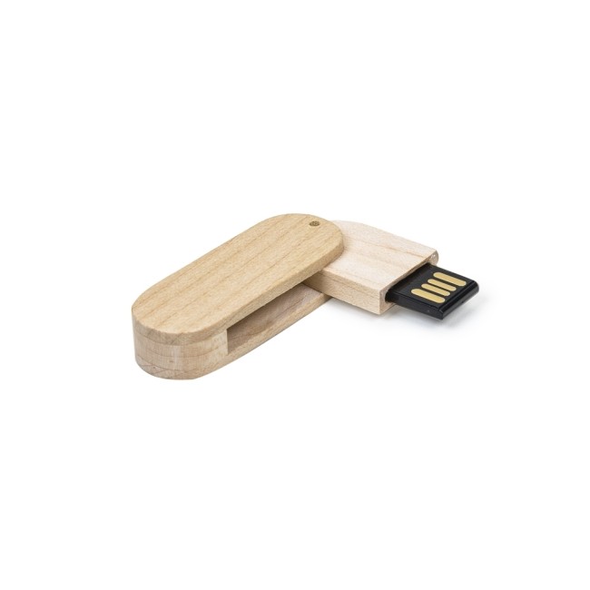 Pen drive oval 4gb giratório com logotipo