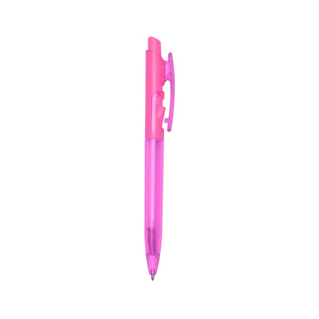 Caneta plástica translucida personalizado