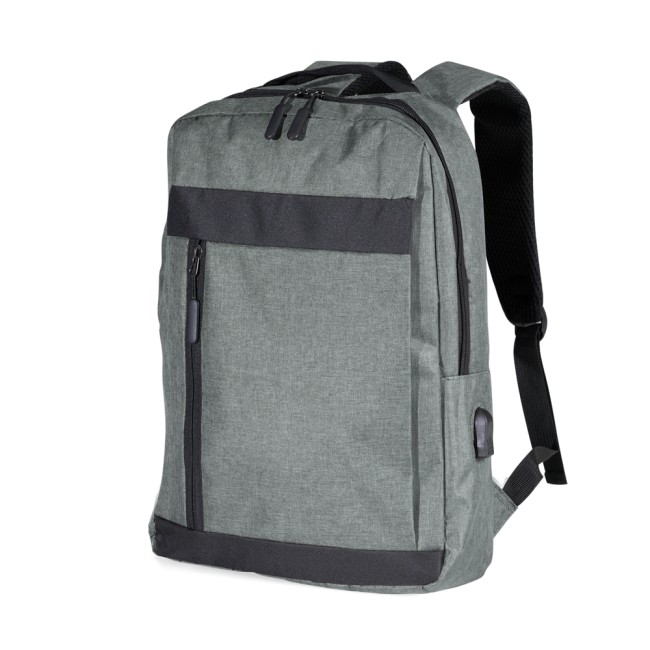 Mochila de nylon usb 19l promocional