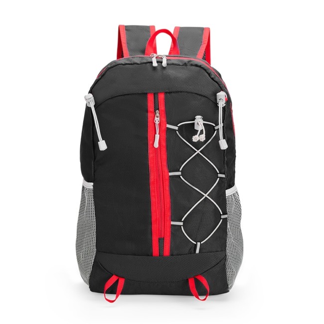 Mochila dobrável poliéster 23l com logotipo