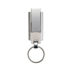 Pen drive chaveiro metal grande 16 gb retrátil para brinde