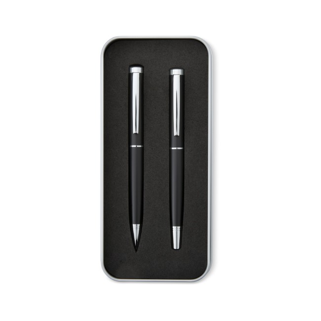 Kit caneta esferográfica e roller promocional