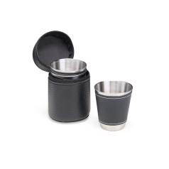 Kit copo inox 50ml 4 peças com logotipo