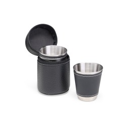 Kit copo inox 50ml 4 peças com logotipo