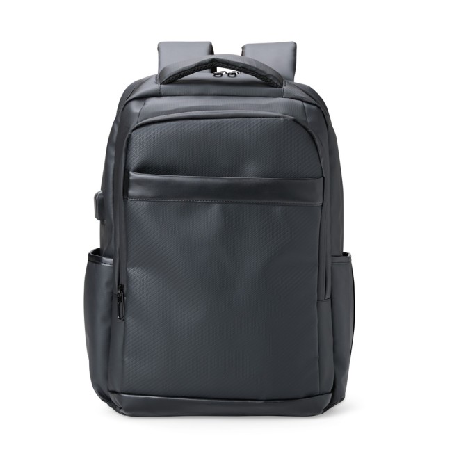 Mochila couro sintético usb 26l para brinde