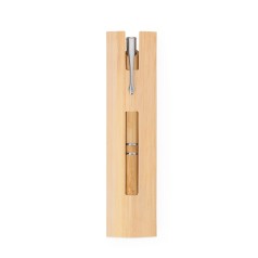 Caneta ecológica de bambu com logotipo
