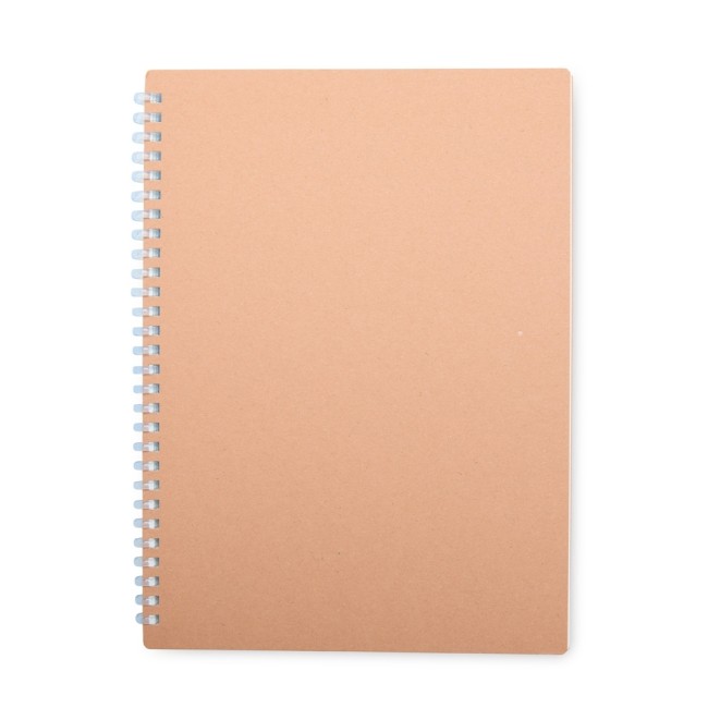 Caderno kraft com logotipo