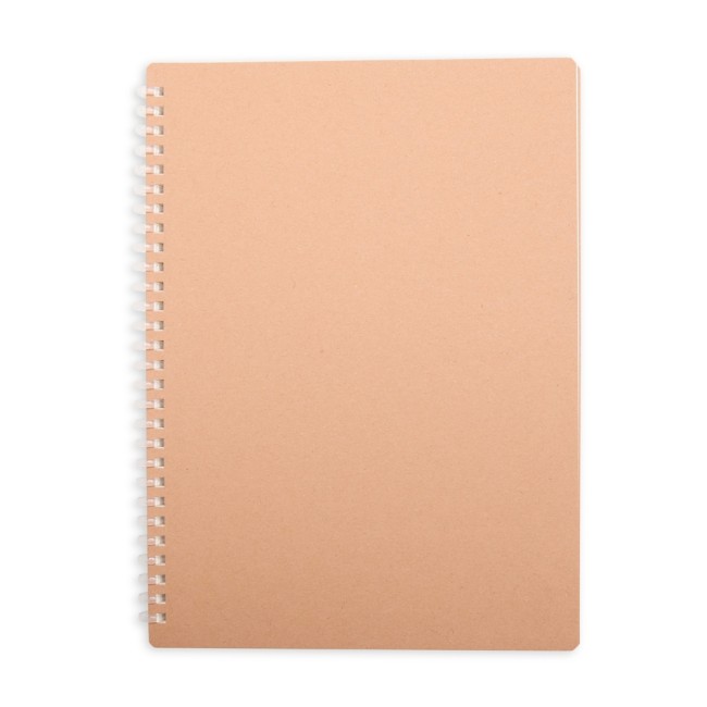 Caderno kraft com logotipo