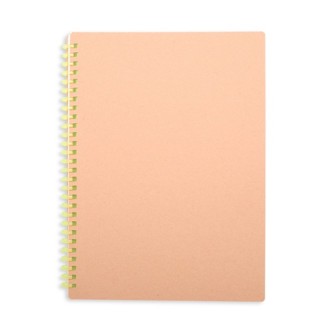 Caderno kraft com logotipo