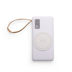Power bank 10.000mah com carregamento via indução ou via cabo para brinde