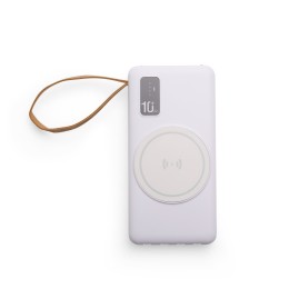 Power bank 10.000mah com carregamento via indução ou via cabo para brinde