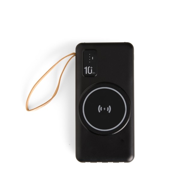 Power bank 10.000mah com carregamento via indução ou via cabo para brinde