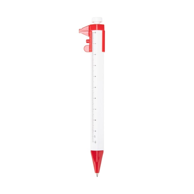 Caneta plástica paquímetro para brinde