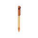 Caneta metal e bambu com led personalizado
