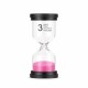 Ampulheta vidro areia rosa 3 min para empresas