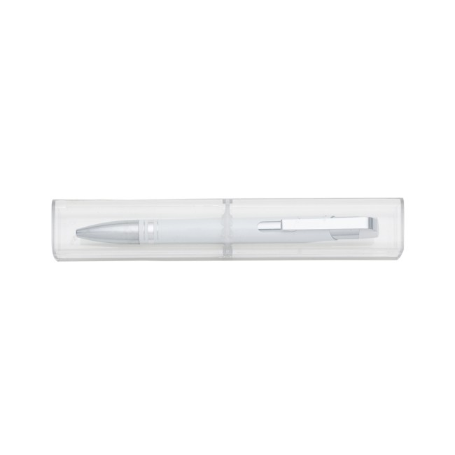 Caneta semi - metal com tubinho acrilico personalizado