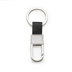 Chaveiro metal det. couro promocional