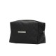Necessaire puff matelassê com detalhe prata com logotipo