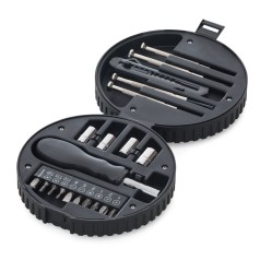 Kit ferramenta com estojo formato pneu promocional