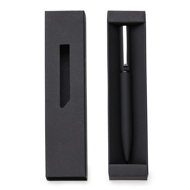 Caneta metal com box de papel para brinde
