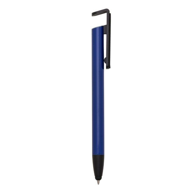 Caneta base celular com limpador de tela e porta touch para brinde