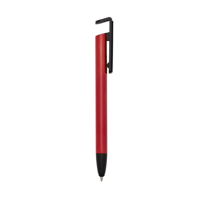 Caneta base celular com limpador de tela e porta touch para brinde