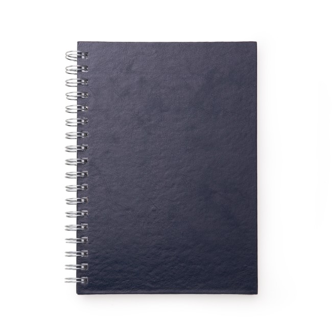 Caderno com capa de couro sintético 17 x 24cm para empresas