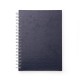 Caderno com capa de couro sintético 17 x 24cm para empresas