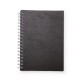 Caderno com capa de couro sintético 17 x 24cm para empresas
