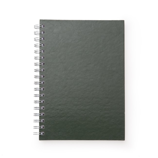Caderno com capa de couro sintético 17 x 24cm para empresas